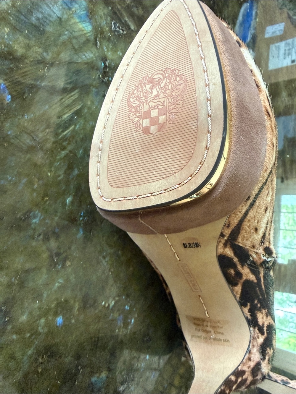 Vince Camuto Leopard-Print Ankle Booties in Tan and Black - Picture 3 of 5